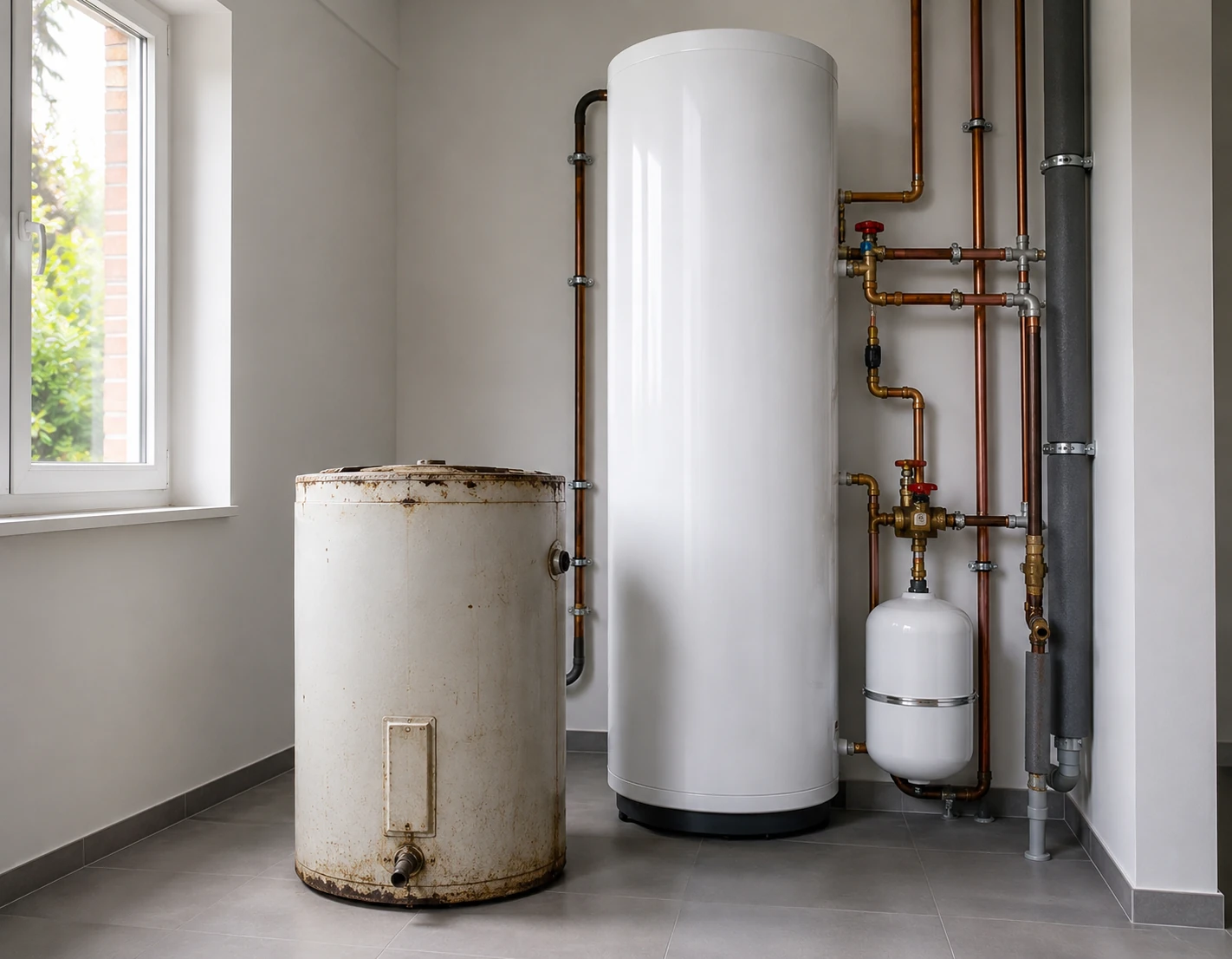 Remplacement d'un ancien chauffe-eau