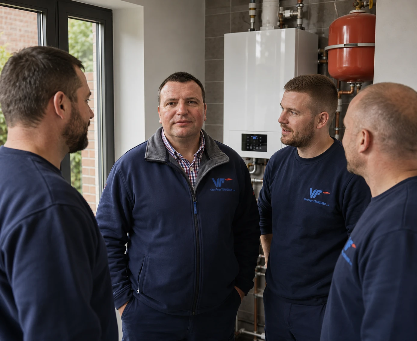 Les quatre professionnels de Chauffage Vermeiren