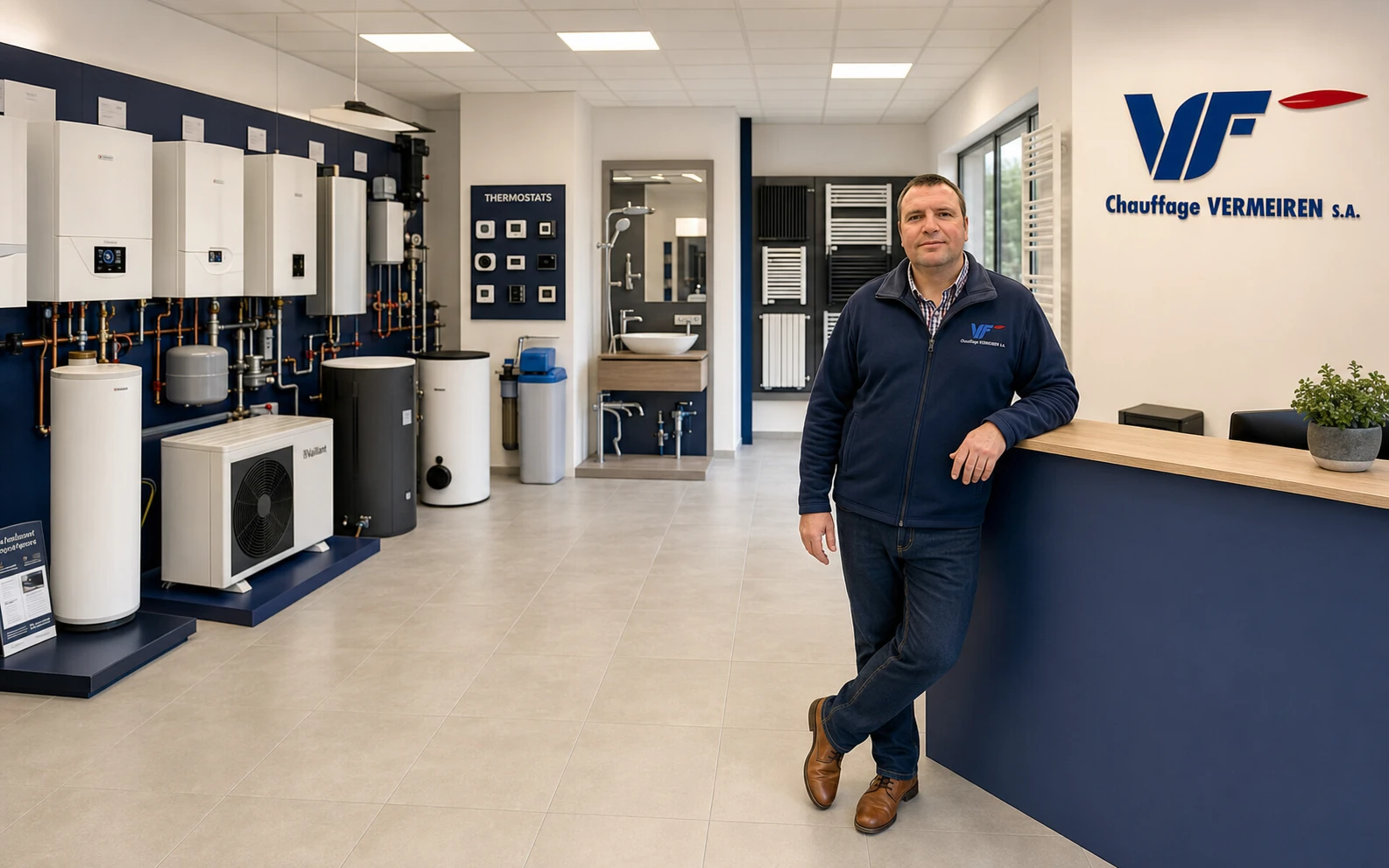 Showroom Chauffage Vermeiren à Gosselies